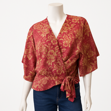Load image into Gallery viewer, Recycled Silk: Winnie Wrap Top - M/L