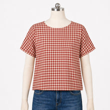 Load image into Gallery viewer, Joanna  Linen Top, Gingham