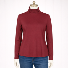 Load image into Gallery viewer, Brandi Funnel-Neck Bamboo, Rosewood