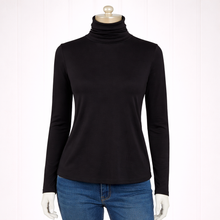 Load image into Gallery viewer, Brandi Funnel-Neck Bamboo, Black