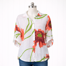 Load image into Gallery viewer, One Size Carol Linen Shirt, White