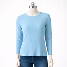 Load image into Gallery viewer, Lilly Thermal Tee: Pale Blue