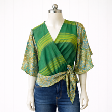 Load image into Gallery viewer, Recycled Silk: Winnie Wrap Top - M/L