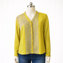 Load image into Gallery viewer, Recycled Silk: Raina Ruffle Front Top M/L