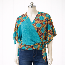 Load image into Gallery viewer, Recycled Silk: Winnie Wrap Top - M/L