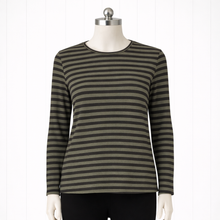 Load image into Gallery viewer, SAVANNAH Linen/Cotton Blend, Long Sleeve Tee, Olive