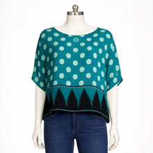 Load image into Gallery viewer, Renee Pure Silk Boxy Top: Turquoise