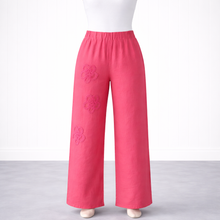 Load image into Gallery viewer, Lettie Flower Stitch Pant: Raspberry