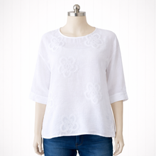 Load image into Gallery viewer, Lettie Flower Top: White