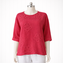 Load image into Gallery viewer, Lettie Flower Top: Raspberry