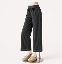 Load image into Gallery viewer, Tillie Seamed Linen Pant, Denim