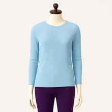 Load image into Gallery viewer, Lilly Thermal Tee: Pale Blue