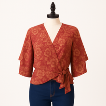Load image into Gallery viewer, Recycled Silk: Winnie Wrap Top - M/L