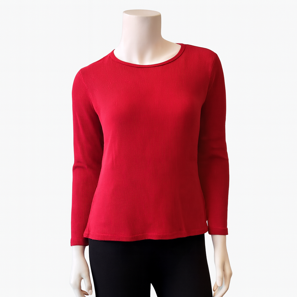 Lilly Thermal Tee: Red