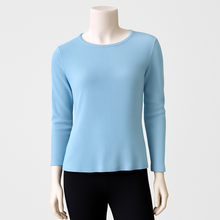 Load image into Gallery viewer, Lilly Thermal Tee: Pale Blue