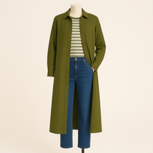 Load image into Gallery viewer, Vivien Shirt Dress/Pockets,Moss Green