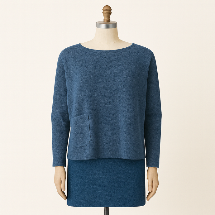 Tally One Size Pocket Sweater, Peacock