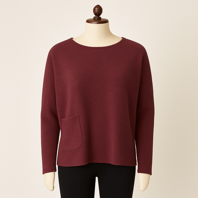 Tally One Size Pocket Sweater, Cinnamon