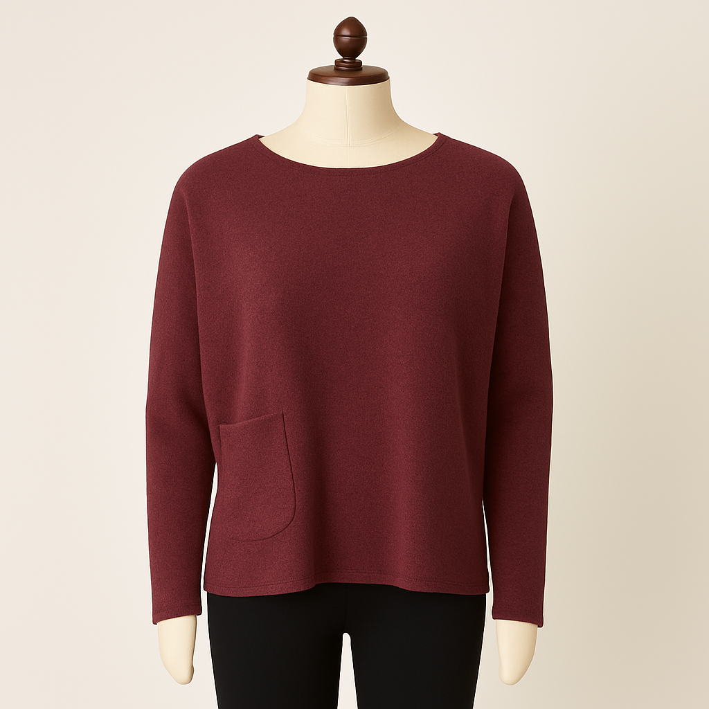 Tally One Size Pocket Sweater, Cinnamon