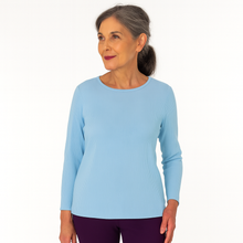 Load image into Gallery viewer, Lilly Thermal Tee: Pale Blue
