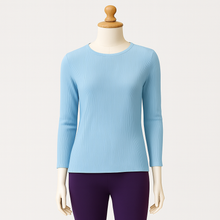 Load image into Gallery viewer, Lilly Thermal Tee: Pale Blue