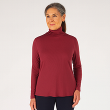 Load image into Gallery viewer, Brandi Funnel-Neck Bamboo, Rosewood