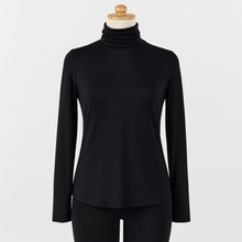 Load image into Gallery viewer, Brandi Funnel-Neck Bamboo, Black