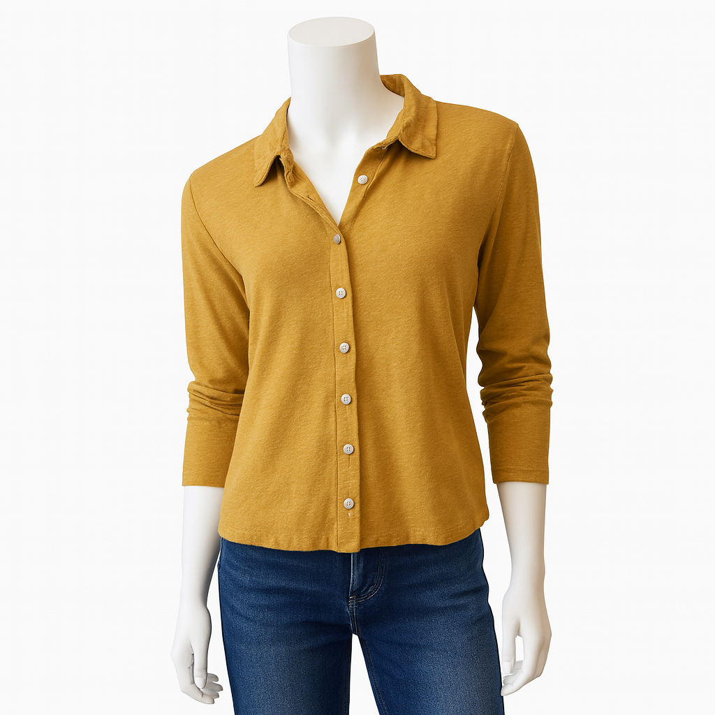 Rachel Button Down Shirt, Amber