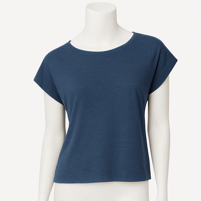 Jane Boxy Top; Navy