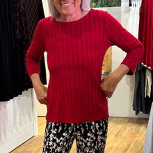Load image into Gallery viewer, 3/4 Sleeve Tencel Boatneck Top