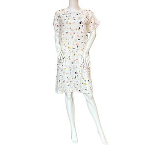 Francie Drop Shoulder Shift: White
