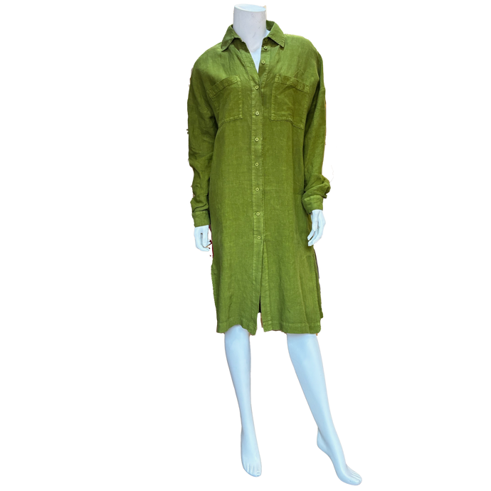 Margo Organic  Linen  Collared Dress