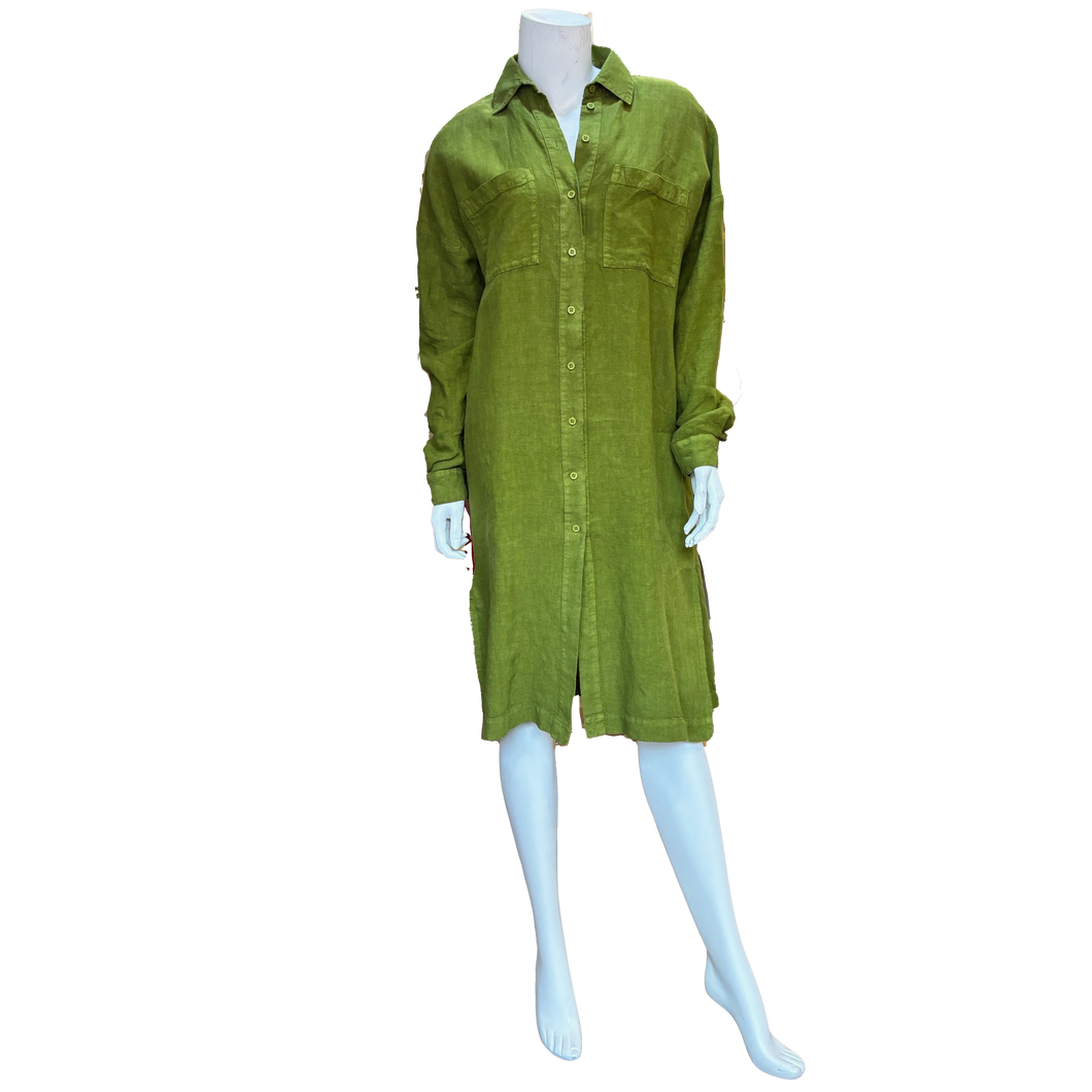 Margo Organic  Linen  Collared Dress