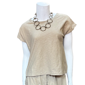 Jane Boxy Top; Cashew