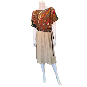 Lucie  Recycled Sari Silk Boxy Top