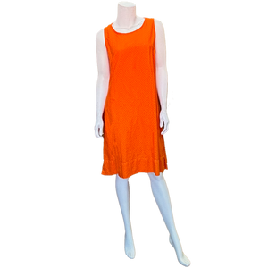 Amanda Pinhole Shift with pockets Tangerine