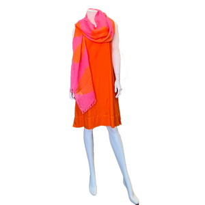 Amanda Pinhole Shift with pockets Tangerine