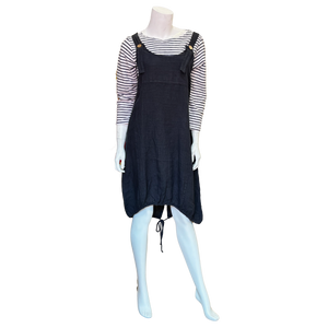 Barbie Overall Dress Charcoal/Navy