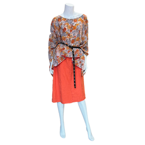 Sandy Seamed Skirt: Tabasco