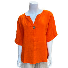 Load image into Gallery viewer, Stacey Linen Top, Orange