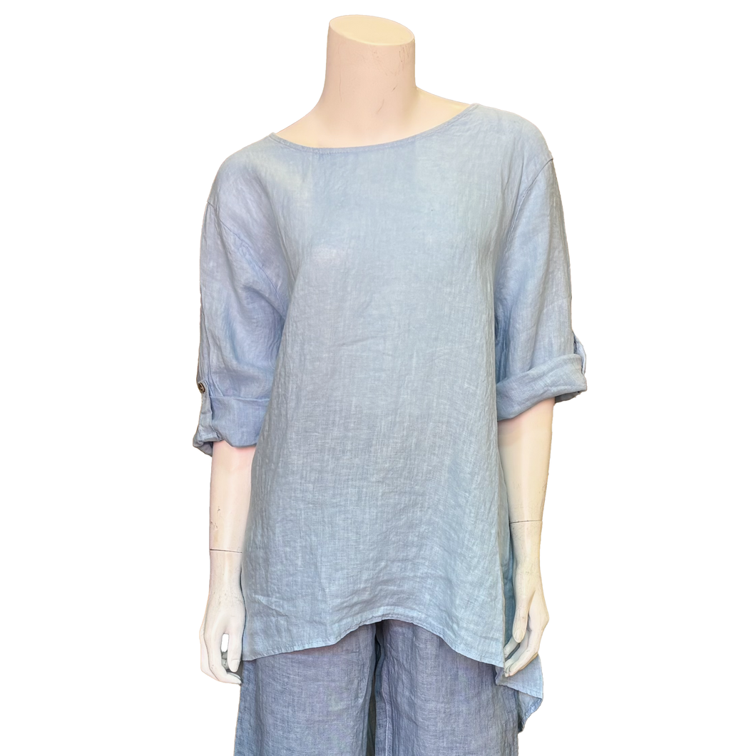 Luna Hi Low Tunic, Baby Blue