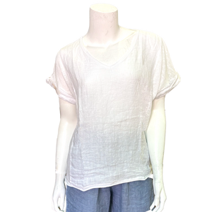 Ellie V-Neck Tee, White