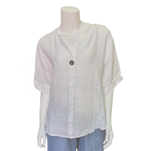Load image into Gallery viewer, Stacey Linen Top. White
