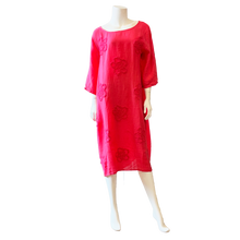 Load image into Gallery viewer, Lettie Bloom Stitch Dress: Raspberry