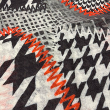 Load image into Gallery viewer, Houndstooth Wool-Silk Scarf Shawl
