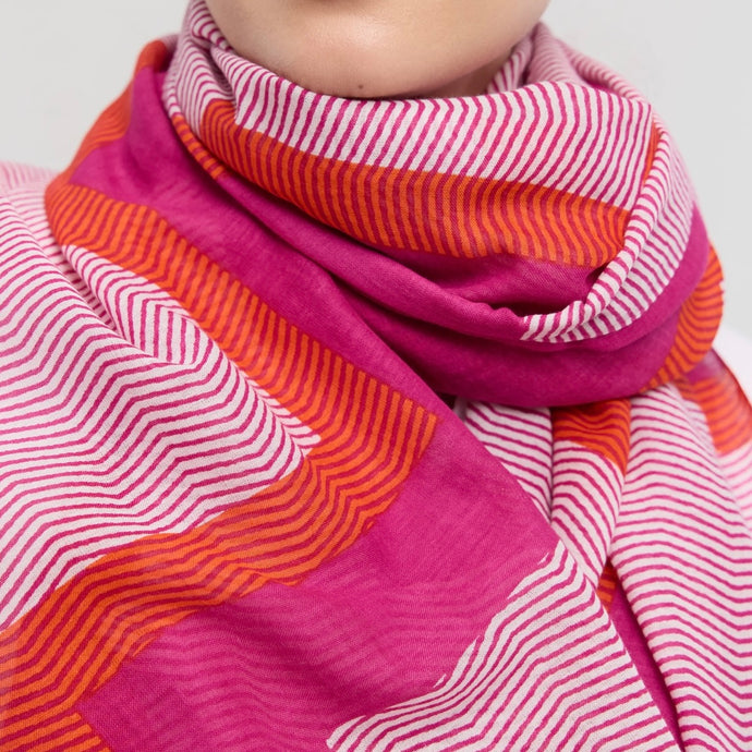 Alba Scarf, Pink & Orange
