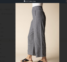 Load image into Gallery viewer, Tillie Seamed Linen Pant, Washed Out Black