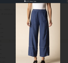 Load image into Gallery viewer, Tillie Seamed Linen Pant, Denim