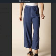 Load image into Gallery viewer, Tillie Seamed Linen Pant, Denim