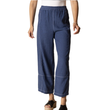 Load image into Gallery viewer, Tillie Seamed Linen Pant, Denim